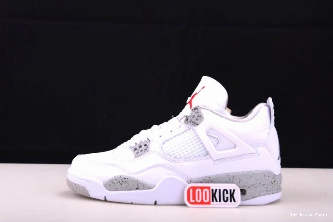 1st Kicks (2021) Oreo Jordan CT8527-100 Retro 4 White 0703